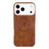 KIGC For iPhone 17 Pro Case Compatible with MagSafe PU Leather TPU Phone Back Cover