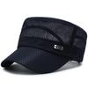 Breathable Mesh Sunscreen Flat Top Hat for Middle-Aged and Elderly Men - Casual Outdoor Cap.
