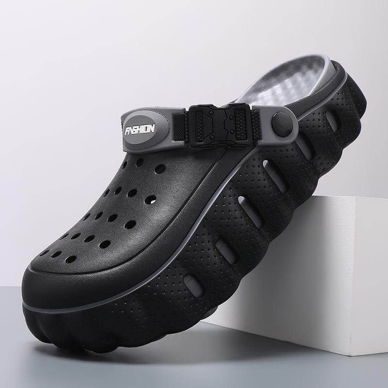 Shoes, Outdoor Indoor Athletic Seaside Footwear Hole Driving Eva Thick Bottom Wearable Sandals, Non-slip Male Design Summer New