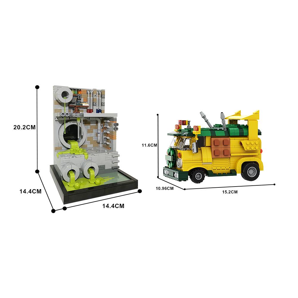 

Черепашка канализация и фургон для вечеринки фургон строительные блоки фильмы модель игрушки кирпичи наборы подарков для детей взрослых PDF manual