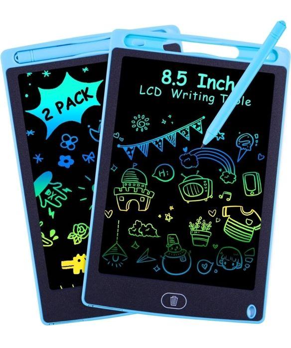 Tablette d'écriture LCD - LE BAZAR DE GAËLLE 34 - Tablette 8,5 Pouces - Lot de 2 - Écran coloré - Effaçable et réutilisable