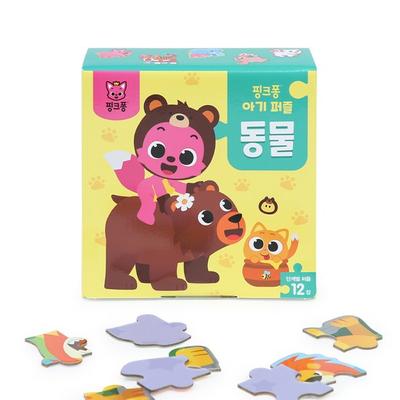 Pinkfong Baby Pussel Djur 12 Typer, Populära koreanska pussel