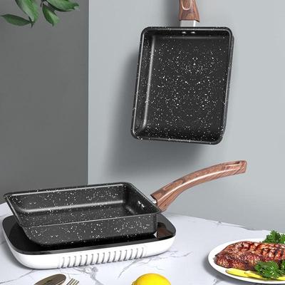 Non Stick Frying Pan Japanese Tamagoyaki Omelettes Small Square Maifan Stone Pan Kitchen Cookware