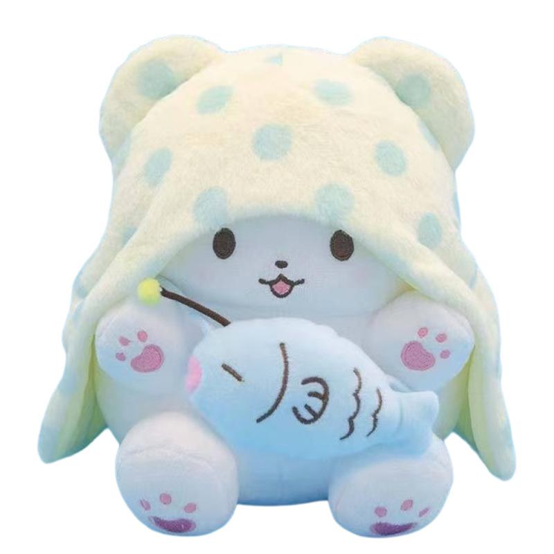 Kawaii Marumofubiyori Blanket Bear Plush Doll Toys Kitty Melody Stuffed Pillow Toys Plush Pendant Gifts For Girl