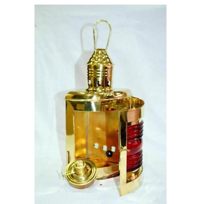 Antique Anchor Oil Lamp Brass & Copper Nautical Maritime Ship Lantern Boat Light