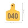 Animal Ear Tag Thick 01 To 100 Number Easy Identification Plastic Livestock Ear Tags for Cattle Goat Pig Yellow with lettered cow ear tag