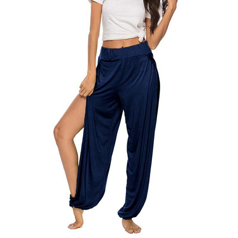 Solid Color High Slim Loose Harem Pants Pure Color High Slit Loose Harem Pants