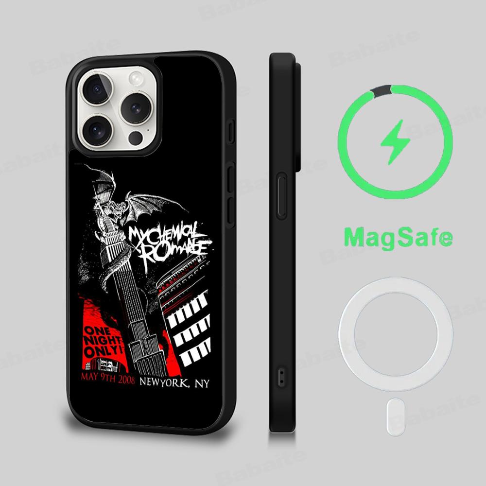 My Chemical Romance Phone Case Magnetic Case For IPhone 16 14 13 12 11 15 Pro Max Plus For Magsafe Wireless Charge Cover