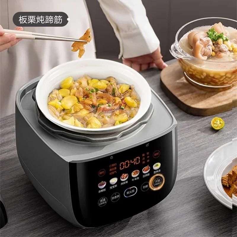 Pentola a pressione elettrica a doppio rivestimento interno, mini cuociriso a cottura rapida, capacità 220 L, 2-3 persone