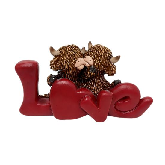 Alla hjärtans dag Höglandsboskap Figurin Harts Kärlekshjärta Höglandsboskap Staty Romantisk Gårdsbordsprydnad för Kök Trappstegshylla Heminredning