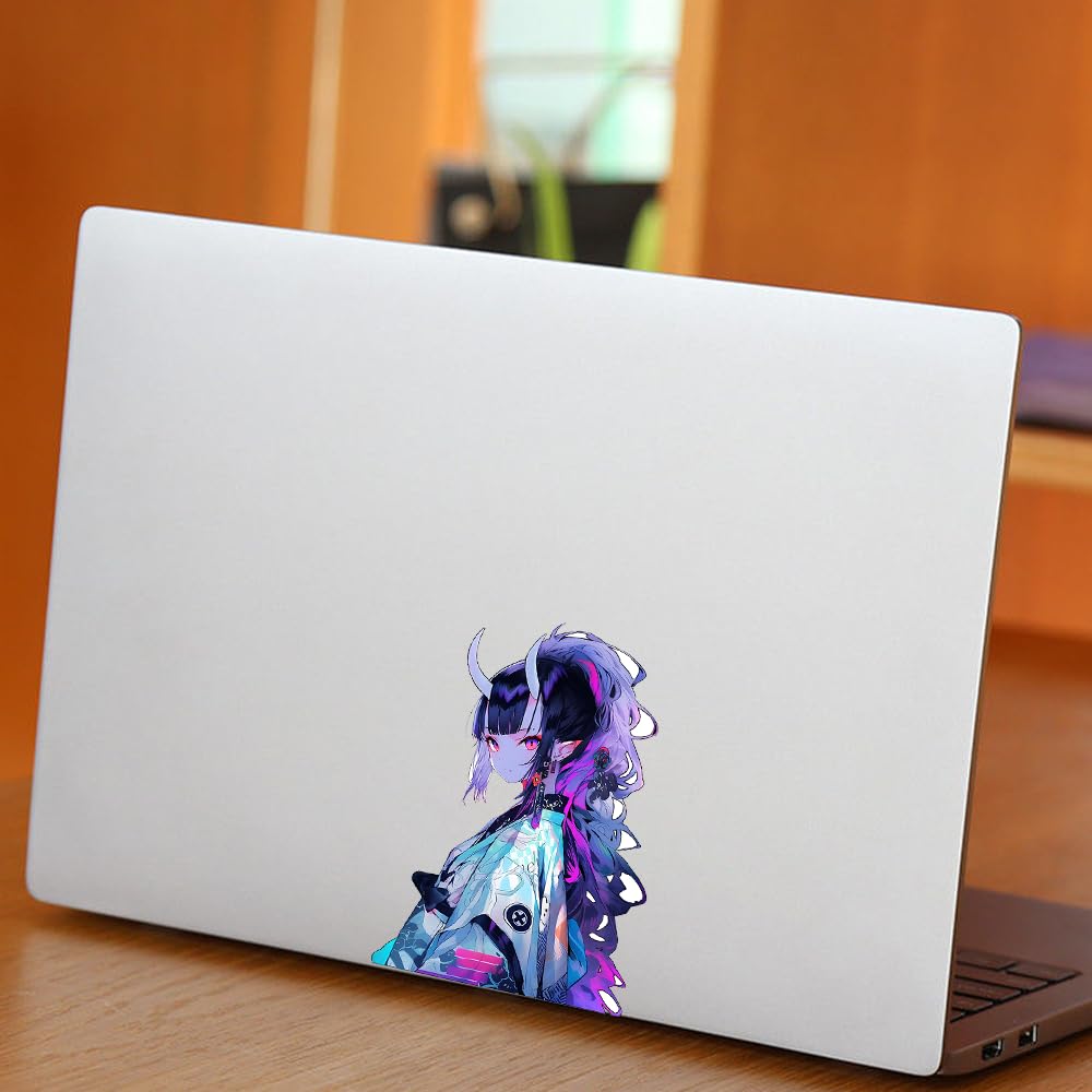 PYRMXQ 13cm Personality Girl Beautiful Graffiti Car Sticker Vinyl Windows Laptop Rear Windshield Bumper Sticker (B)
