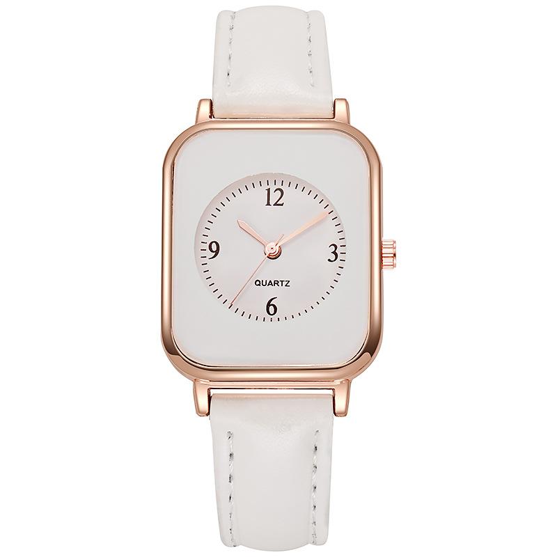 

Модные дизайнерские женские часы, белые минималистичные прямоугольные женские кварцевые наручные часы, простые стильные женские часы белый