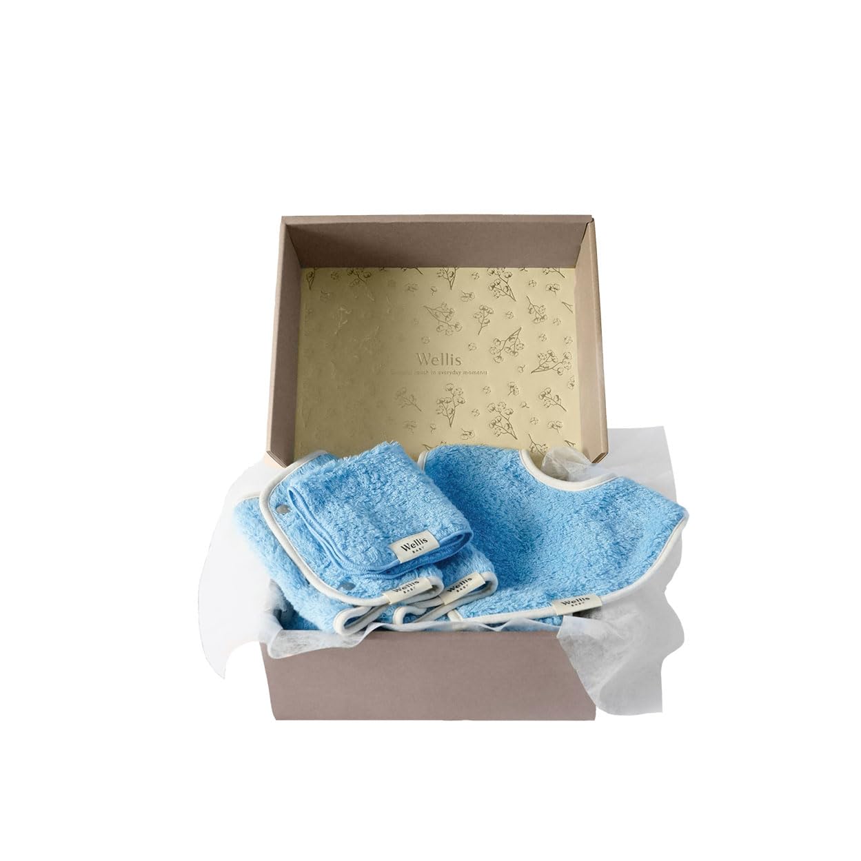 

Wellis BABY Mommy s Box Ajisai (Small Bib, Baby Carrier Cover, Mommy Towel Ajisai)