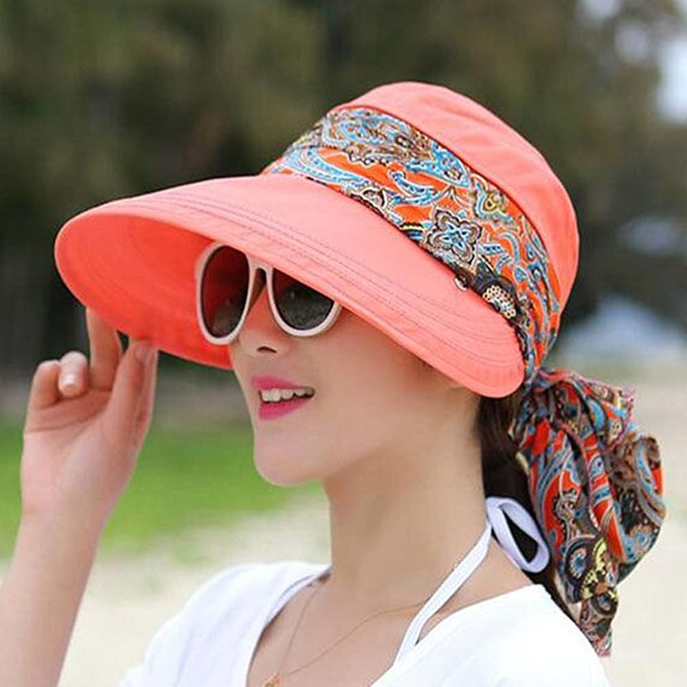 Women's Multifunctional UPF 50+ UV Sun Protection Waterproof Breathable Face Neck Flip Folding Sun Hat