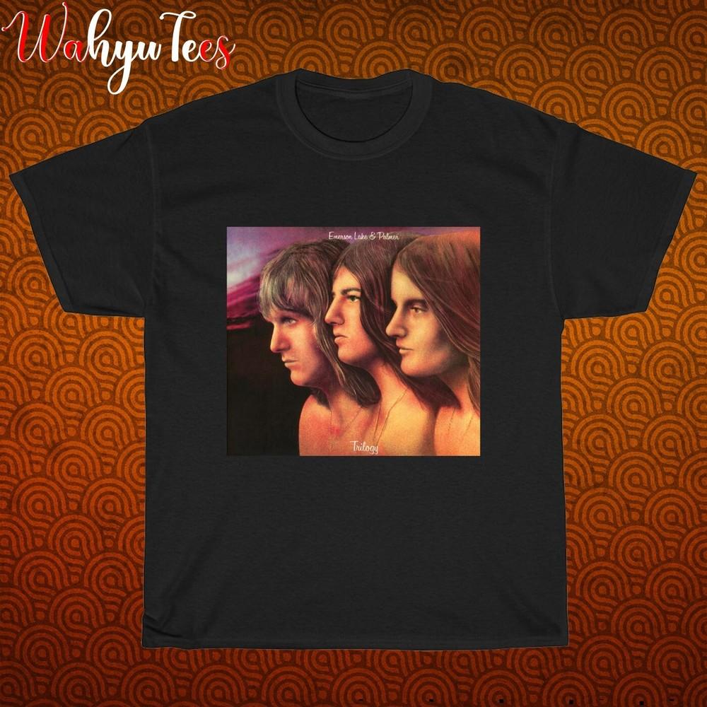 New! Emerson Lake and Palmer Logo Black Grey Navy White Size S-5XL Unisex T-Shirt