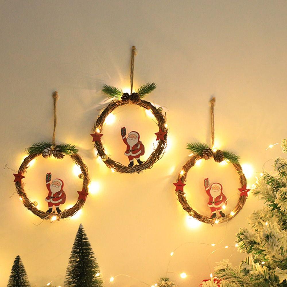 Elk deer Christmas Garland Simulation Christmas Front Door Pendant  Christmas Decorations