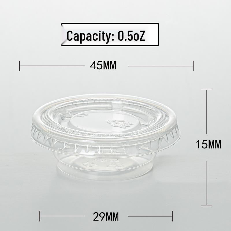 Portable Leak-Proof Disposable Sauce & Dipping Cups for Seasoning and Takeaway Packaging