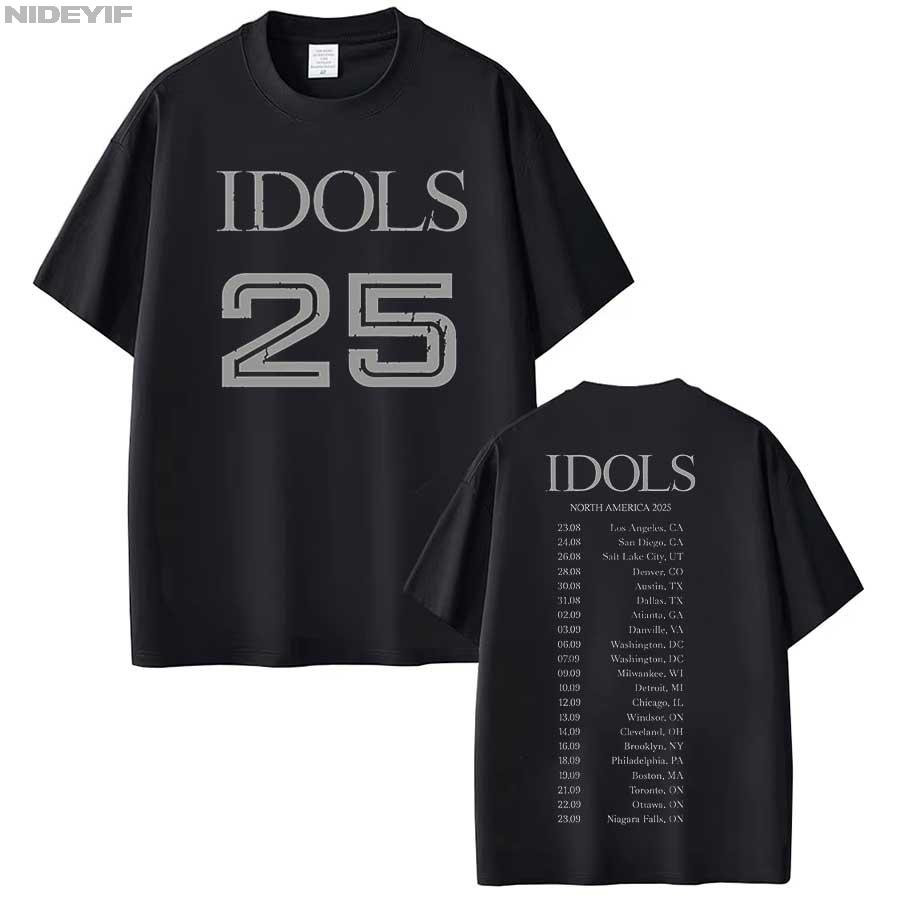 

Yungblud IDOLS One More Time World Tour T shirt for Unisex Women Hiphop Streetwear Oversized Tops 100 Cotton TShirt YBD17 S