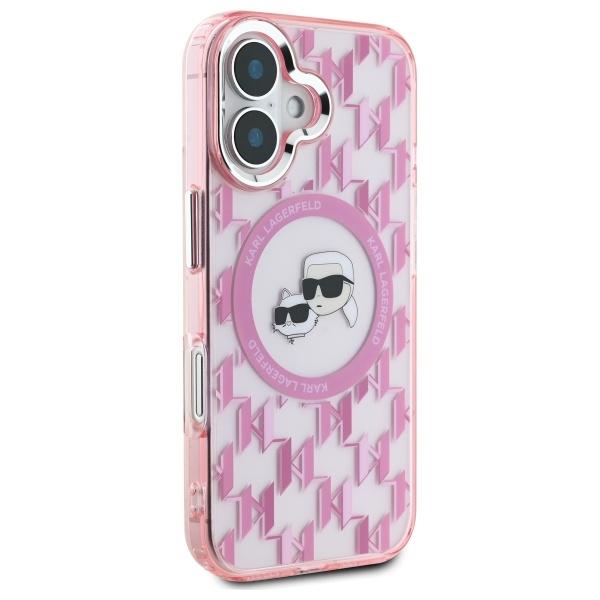 Karl Lagerfeld Klhmp16Shmckmhp Iphone 166.1 Różowy/Pink Iml Monogram Karl&Choupette Head Magsafe