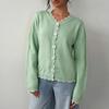 Damen S Langarm Strickpullover Schulterfrei Schleife Figurbetont Herbst Winter