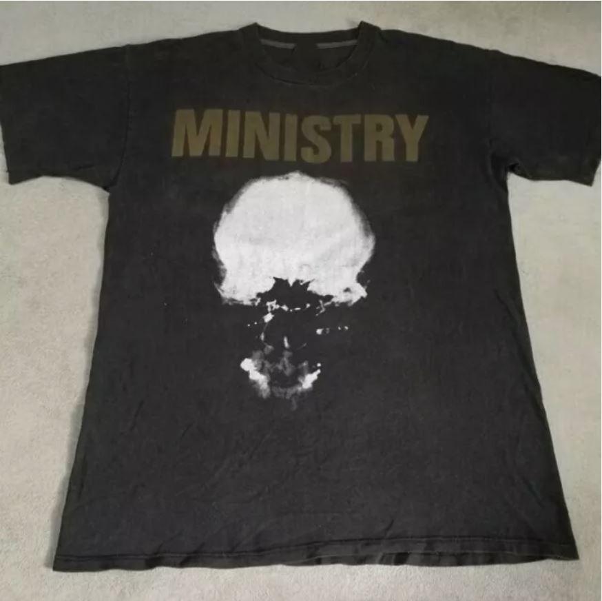 

Vintage Ministry Band Black Color Size S-4XL Unisex T-Shirt L