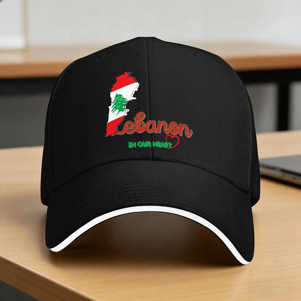 Lebanon Flag Map Sun Baseball Cap Spring Unisex Adult Smile With Love Print Trucker Hat Adjustable Running Hippie Baseball Caps
