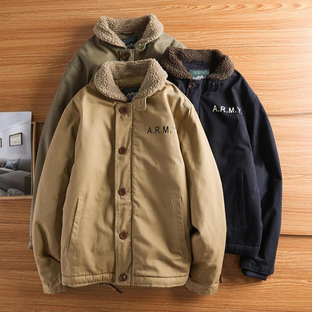 Deck military boa military American US US Navy large thermal cold work brushed autumn and winter clothing [TOWYYO] jacket, jacket, men's, lining,