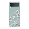 Flower Phone Case For Samsung Galaxy Z Flip 3 4 5 Hard Folding Clear PC Bumper For Samsung Z Flip3 Transparent Back Cover