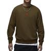 Jordan Sweatshirts Men's Olive Crew Neck Moderate Regular HV1750-366
