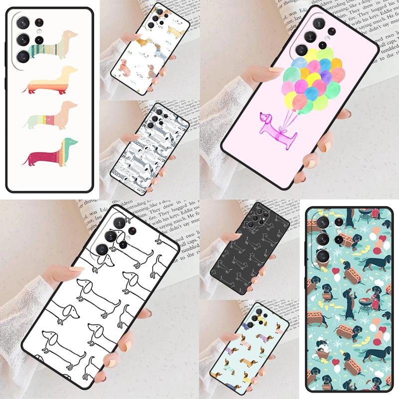 Dachshund Sausage Dog Cell Phone Case for Samsung Galaxy S26 Ultra S25 S24 S23 S22 S21 S20 Note10 Cover