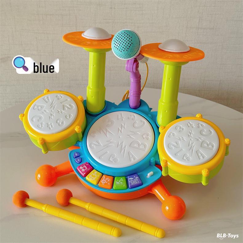 Children s Electric Jazz Drum Set with Lights – Early Education Percussion Instrument Toy
