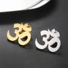 OM Yoga Symbol Brooch Stainless Steel Hindu Om Shiva Symbol Brooches Daily Party Accessories Jewelry