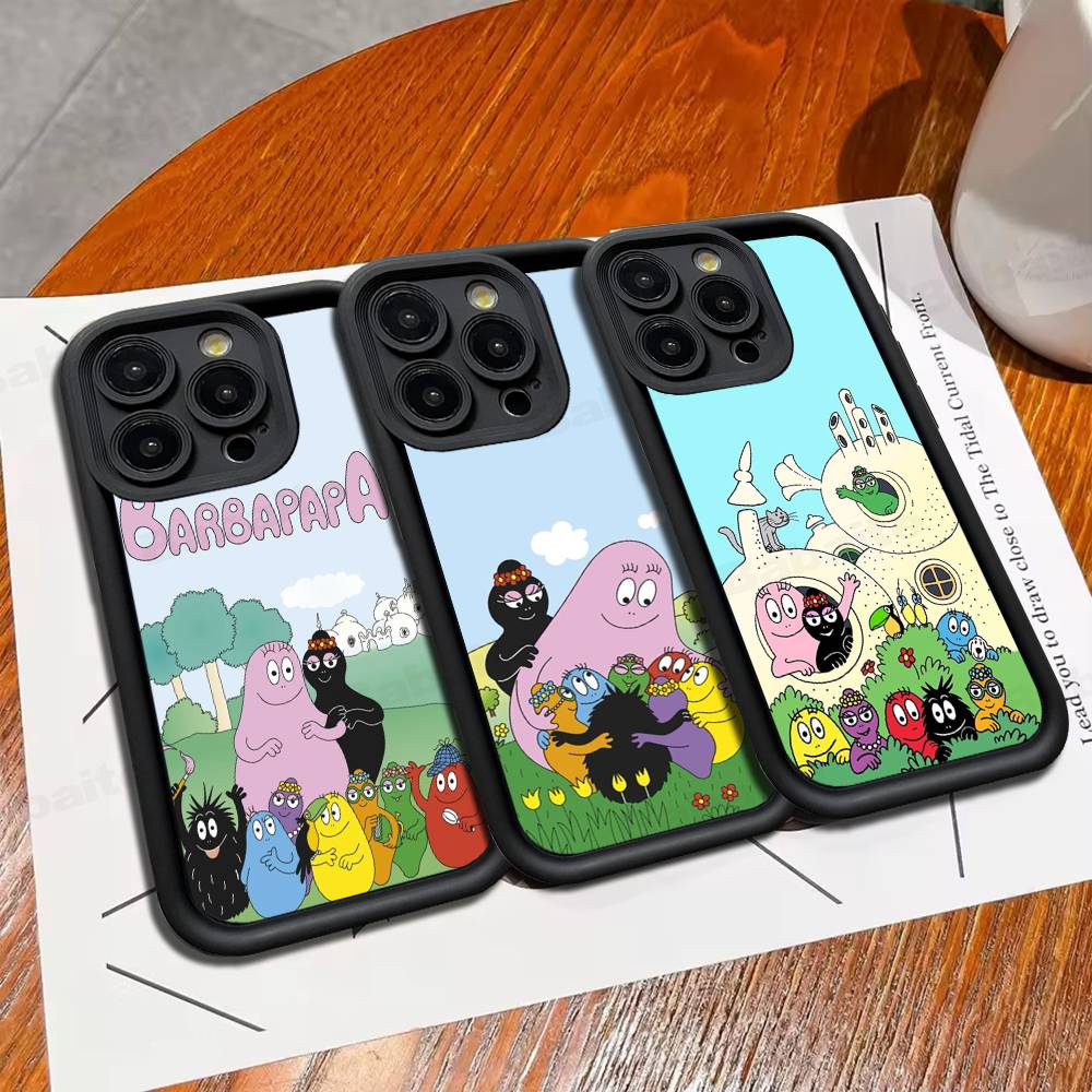 Cute Cartoon Barbapapa For iPhone 17 16 15 14 13 12 11 Pro Max Plus Phone Case Covers