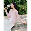 Inman 2025 Summer Women's Sheer Knit Long-Sleeve Cardigan
