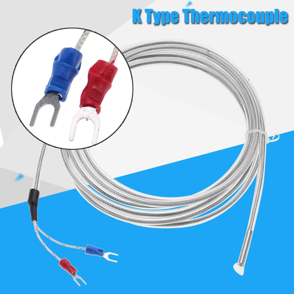 Termopar Tipo K PTFE 2 Hilos Impermeable Resistencia a la Corrosión
