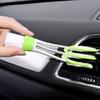 Double Ended Mini Dust Blind Cleaner, Car Vent Window Blind Detail Brush, Keyboard Cleaner, Hand Held Magic Brush Blind Duster