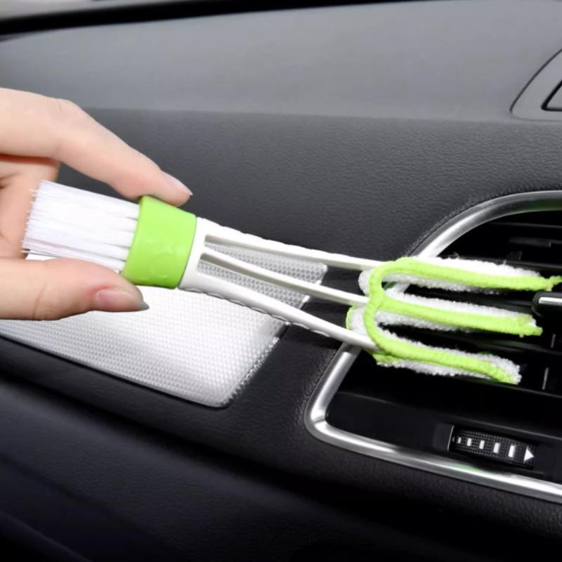 Double Ended Mini Dust Blind Cleaner, Car Vent Window Blind Detail Brush, Keyboard Cleaner, Hand Held Magic Brush Blind Duster