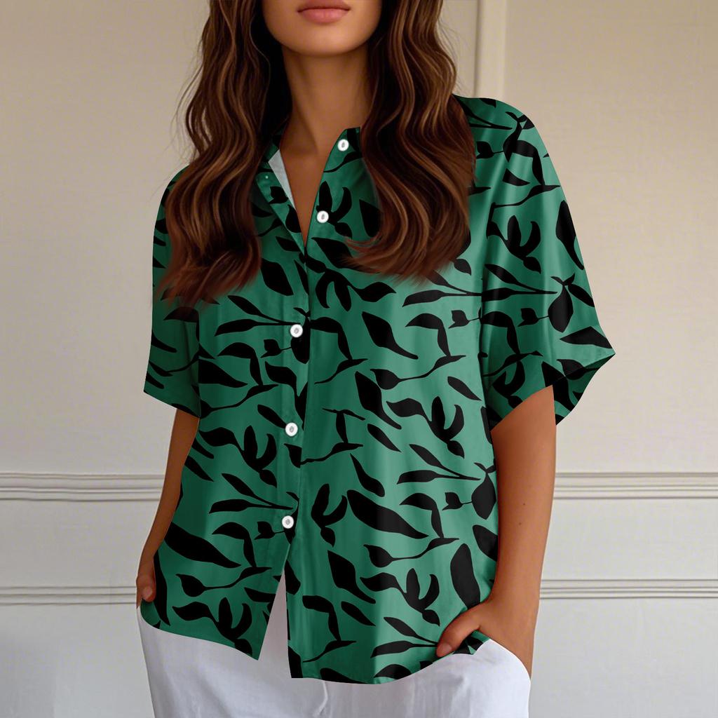 Chemises Boutonnées pour Femmes Chemises Boutonnées en Lin Chemises à Manches Courtes pour Femmes Hauts à Manches Courtes pour Femmes