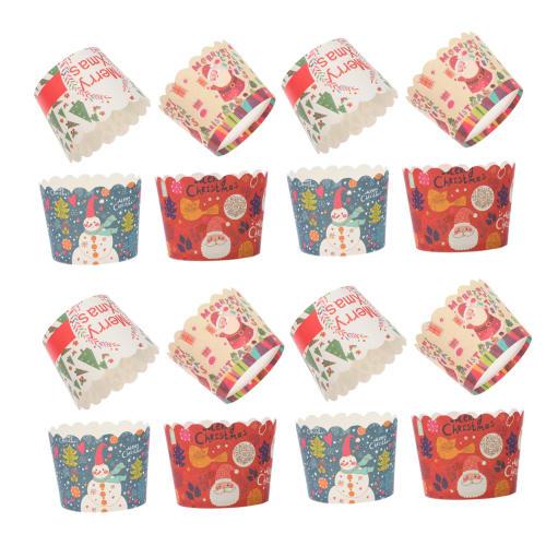 

Lurrose Christmas Muffin Cake Cups, 200-Piece Eco-Friendly and Durable, Random Style Cake Packing Cups