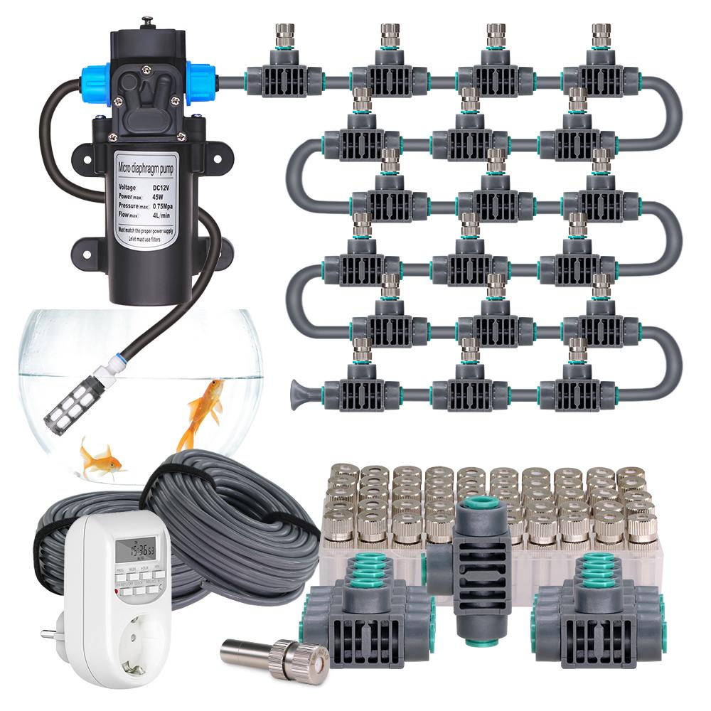 

45 Вт 0,2 мм усовершенствованный насос туманообразующая система охлаждения быстроразъемные насадки тройник тонкий распылитель распылитель микрорегулируемый наружный