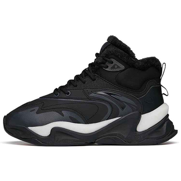 Anta Pulse Life Collection Cushioning, Wear Resistant High Top Casual Shoes Women's Black 122148933R-2