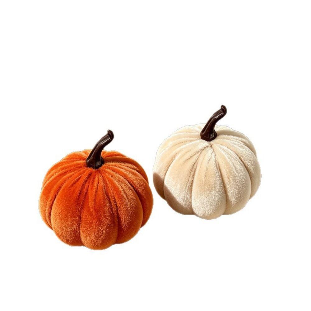 Plush Texture Velvet Pumpkin Velvet Fabric Plush Pumpkin Reusable Artificial Pumpkin Photo Props