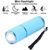 Portable Mini Torch 9 LED Flashlight Aluminum Alloy Night Fishing Torch with Lanyard Outdoor Camping Light Waterproof Flashlight