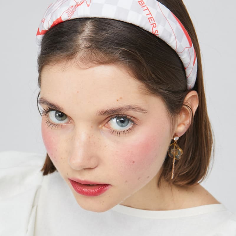 

LOVUEE Любовь горько-сладкая Серо-красная клетчатая повязка на голову Grey_Red