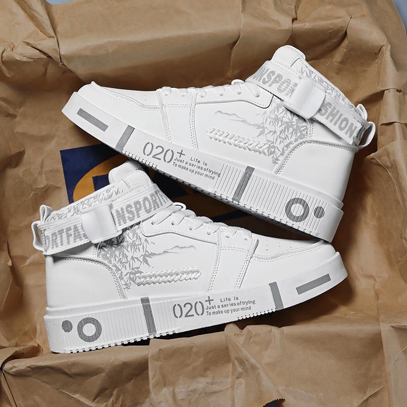 2024 New Men's Sneakers Fashion High Top Casual Shoes Men Women Running Shoes Lace Up Platform Shoes Men Tenis Masculino