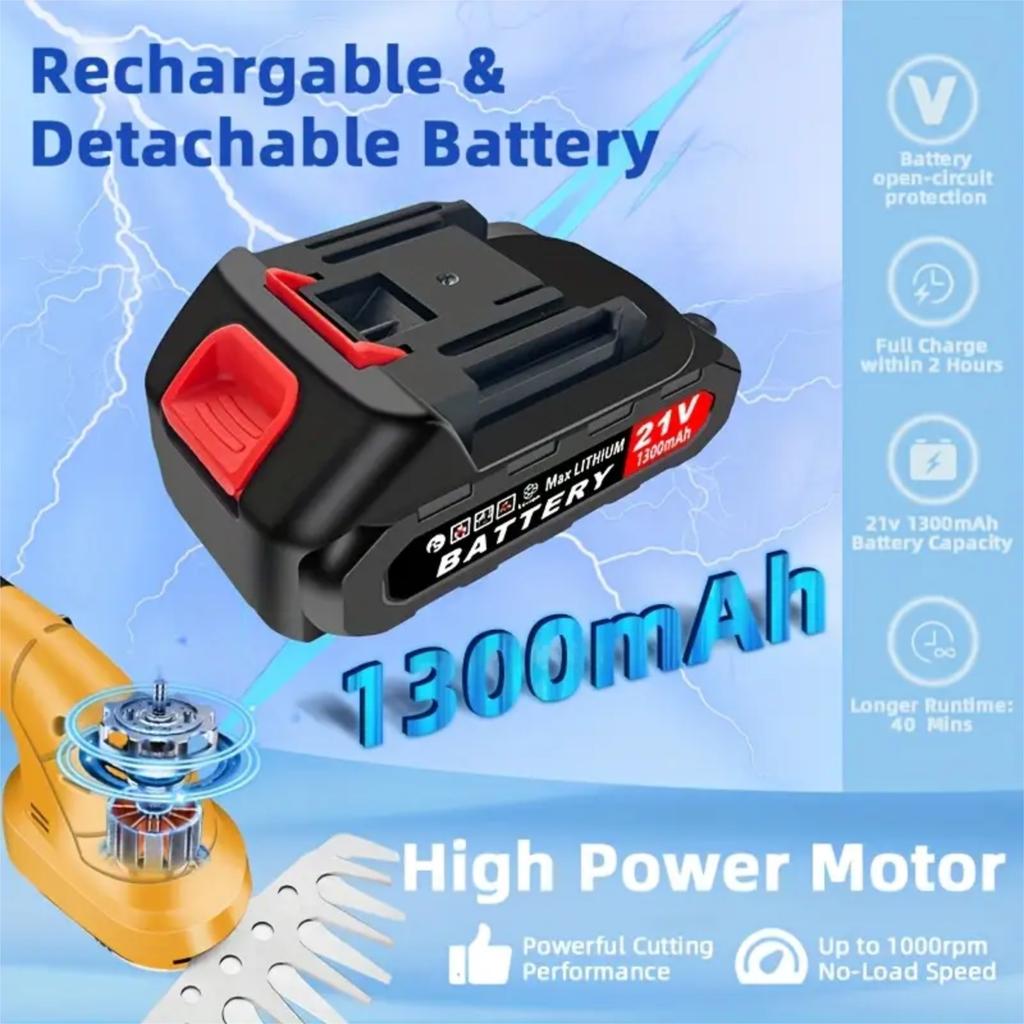 21V Electric Pruners, 2-in-1 Cordless Shrub