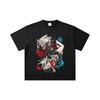 260 GSM Doppelgarn 32er Zählung 100% Baumwolle Dandadan V38 Okarun Momo Druck Unisex Schweres Baumwoll-T-Shirt