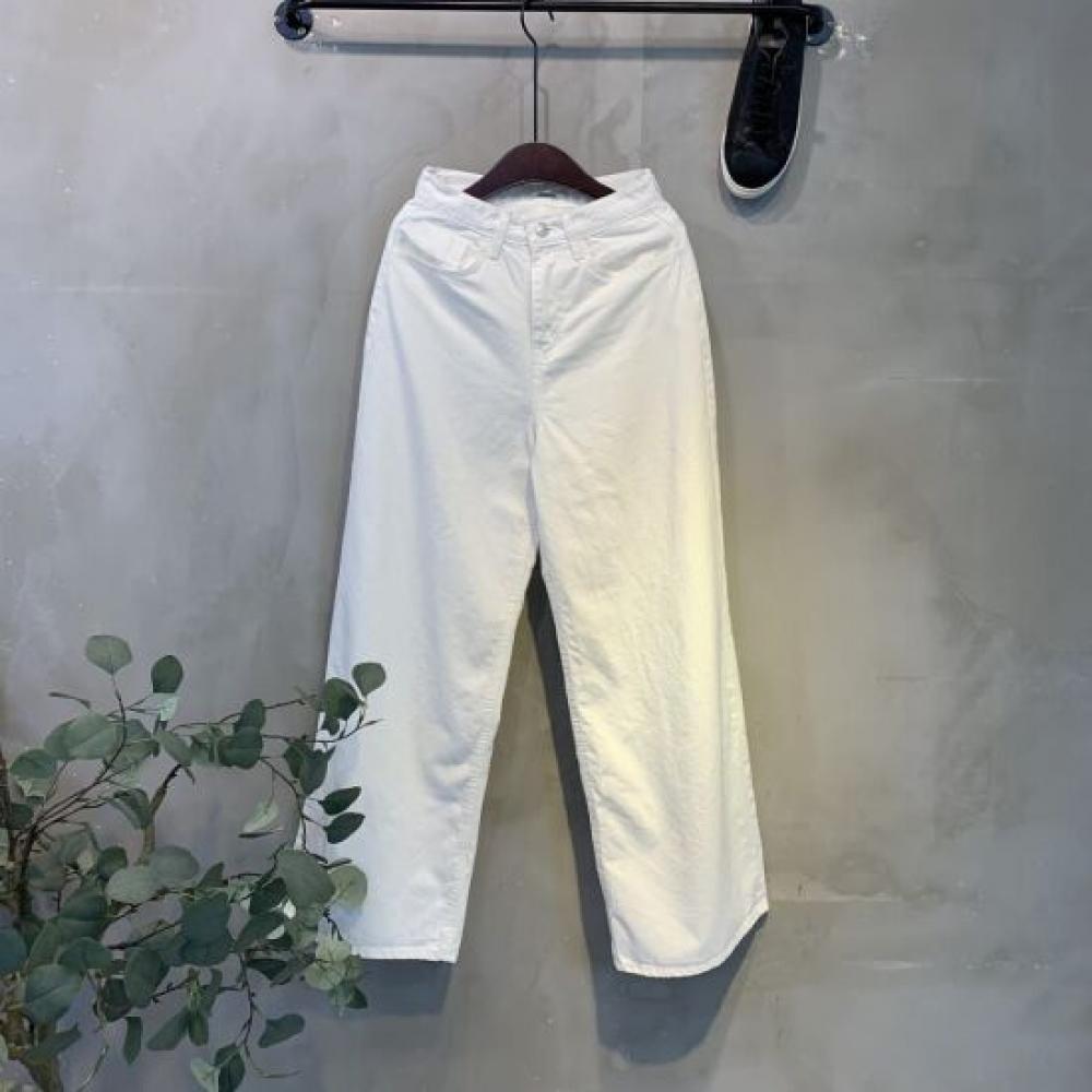 C S In The Room Pigment Wide Cotton pantS 2Color Ykk Zipper