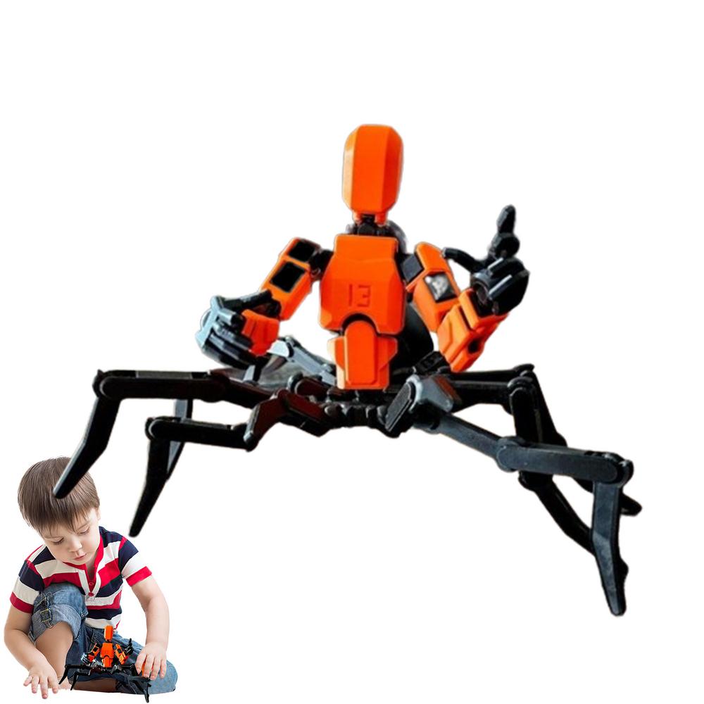 Parent-children Game Educational Toy Multiple Joints 3D Movable Figurine Robot Toy Standing Freely Pose Robot Desktop Decor