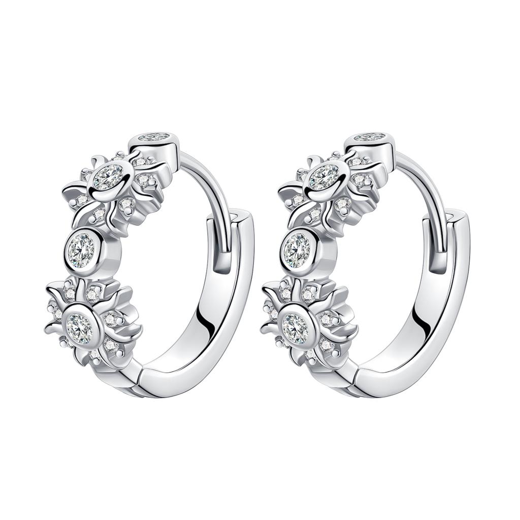 Pendientes originales de plata de ley 925 de cobre con forma de margarita y tulipán para mujer 2025 Pendientes de botón Pendientes de flor Aniversario Circonita Regalo